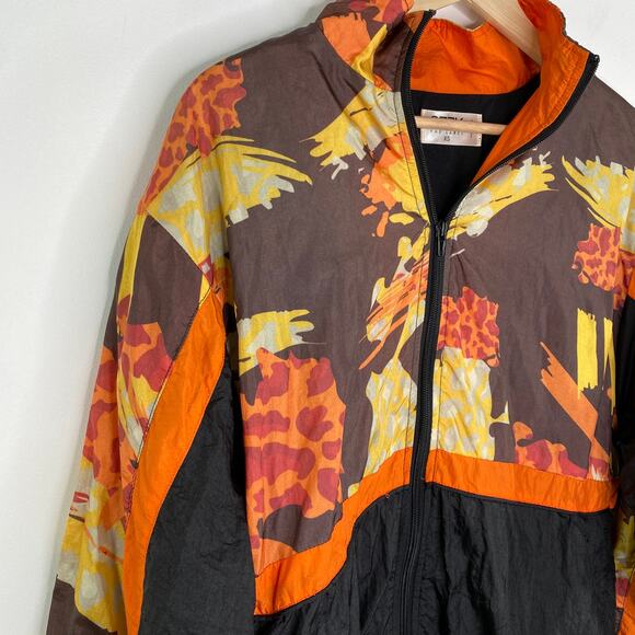 Seek The Label LF Black Brown Orange Nylon Jacket Women's Size X-Small XS - Picture 4 of 9